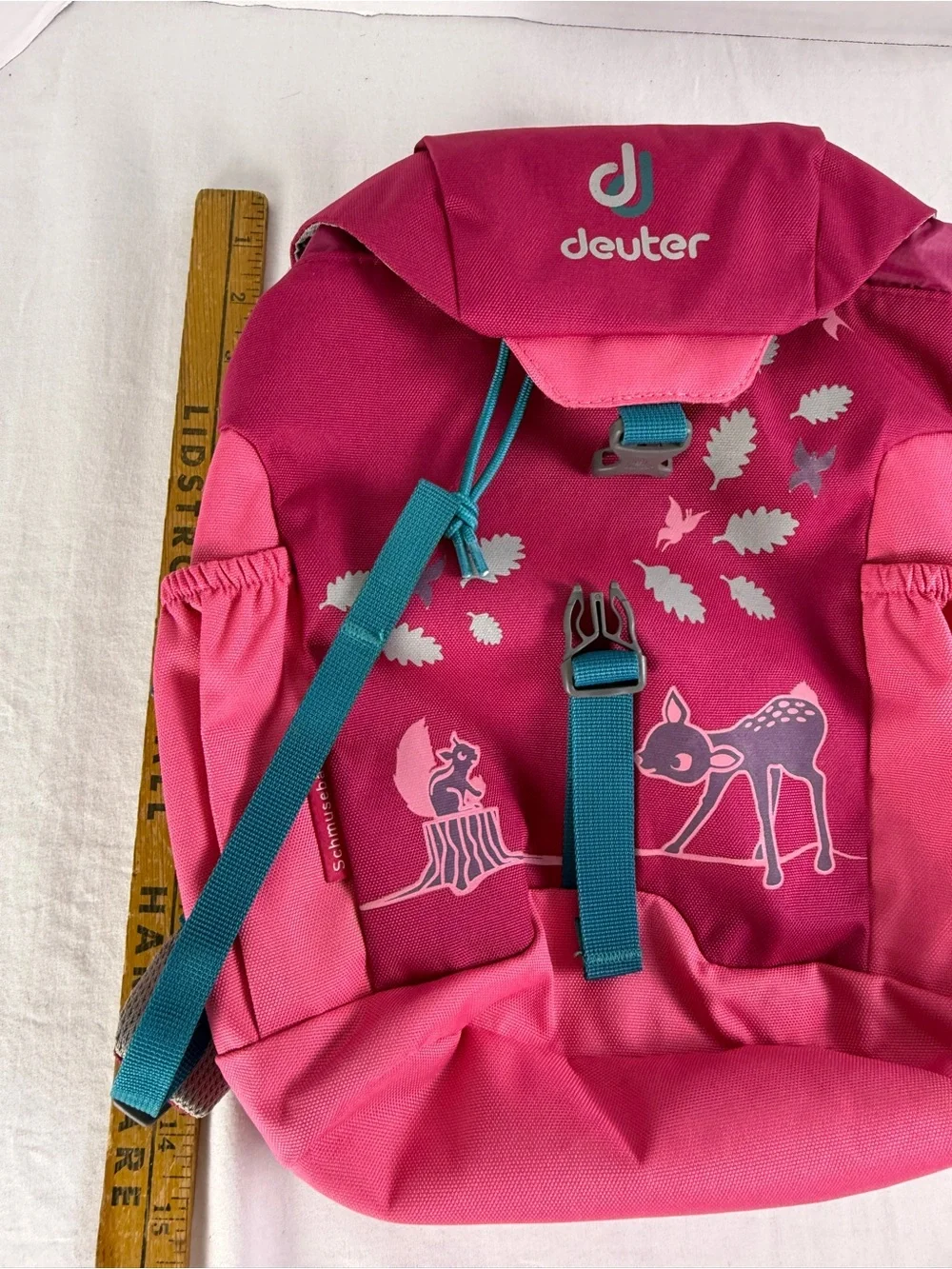 EUC Deuter 5L Girls Kids Pink BackPack Pico Woodland Design Schmusebar